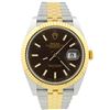 Image 1 : Rolex Mens Datejust 18KT Rose Gold & Steel 41mm Chocolate Dial Watch