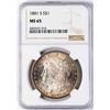 Image 1 : 1881-S $1 Morgan Silver Dollar Coin NGC MS65
