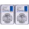 Image 1 : Lot of (2) 2018 South Africa Krugerrand Silver Coins NGC MS69 First Day of Issue