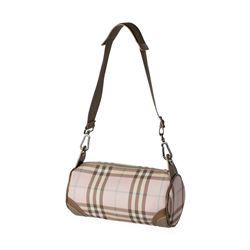 Burberry Pink Nova Check Barrel Shoulder Bag