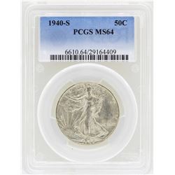 1940-S Walking Liberty Half Dollar Coin PCGS MS64