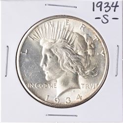 1934-S $1 Peace Silver Dollar Coin