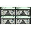 Image 1 : Cut Sheet of (4) 1899 $1 Black Eagle Silver Certificate Notes PCGS New 63PPQ/64/