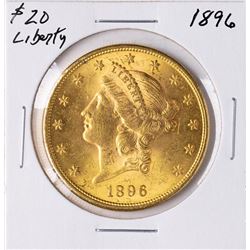1896 $20 Liberty Head Double Eagle Gold Coin