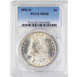 1892-O $1 Morgan Silver Dollar Coin PCGS MS65