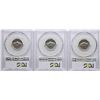 Image 2 : Lot of (3) 1958 Jefferson Nickel Coins PCGS MS64