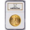Image 1 : 1927 $20 St. Gaudens Double Eagle Gold Coin NGC MS62