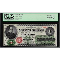 1862 $1 Legal Tender Note Fr.16 PCGS Very Choice New 64PPQ