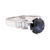 Image 1 : 14KT White Gold 3.14 ctw Sapphire And Diamond Ring