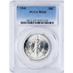 1941 Walking Liberty Half Dollar Coin PCGS MS65