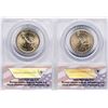 Image 2 : Lot of (2) 2008 Presidential Oath Dollar Coins ANACS MS67