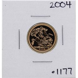 2004 Great Britain Elizabeth II 1/2 Sovereign Gold Coin