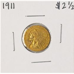 1911 $2 1/2 Indian Head Quarter Eagle Gold Coin
