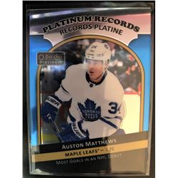 2017-18 O-Pee-Chee Platinum Records Auston Matthews