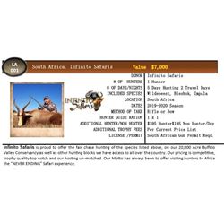 South African 7 day Safari with Infinito Safaris