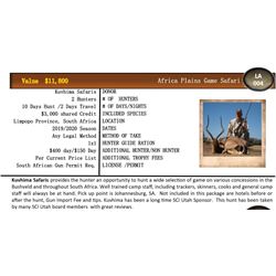 South African Limpopo Regiona 12 day safari with Kuvhima Safaris