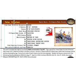 2019 Utah Fillmore/Oak Creek Buck Deer