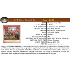 South Dakota Pheasant Hunt for 2
