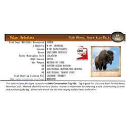 2019 Utah Henry Mountains Unit Bison Hunt