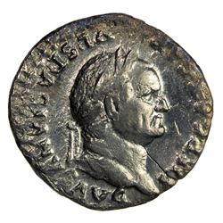 ROMAN EMPIRE: Vespasian, 69-79 AD, AR denarius (2.38g), Rome mint, 75. VF