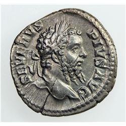 ROMAN EMPIRE: Septimius Severus, 193-211 AD, AR Denarius (3.49g), Rome, 209. VF