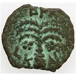 ANCIENT JUDEA: Antonius Felix, 52-60 AD, AE prutah (2.07g), Jerusalem, 54. F