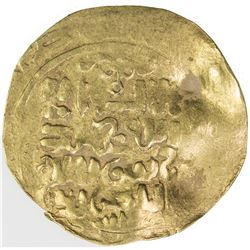 QARAKHANID: Ibrahim b. Husayn, 1178-1203, AV dinar (3.47g), NM, ND. F
