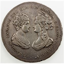 ITALIAN STATES: TUSCANY: Charles Louis, 1803-1807, AR francescone, 1807. VF-EF