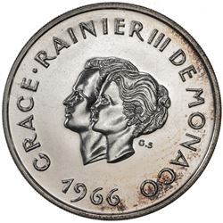MONACO: AR 10 francs, 1966. UNC
