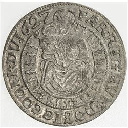 TRANSYLVANIA: Gabriel Bethlen, 1613-1629, AR groschen, Nagybanya, 1627-NB. VF-EF