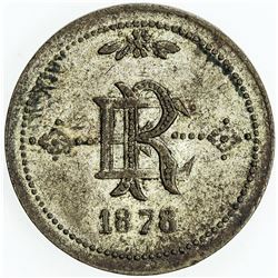 GUATEMALA: token (4.00g), 1878. EF