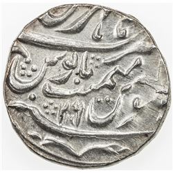 MUGHAL: Shah Alam II, 1759-1806, AR rupee, Hathras, AH119x year 26. EF