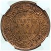 Image 2 : BRITISH INDIA: Victoria, Empress, 1876-1901, AE 1/4 anna, 1889(c). NGC MS63
