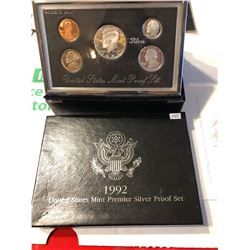 1992 Premier Silver Proof Set in Original Box with Paperwork