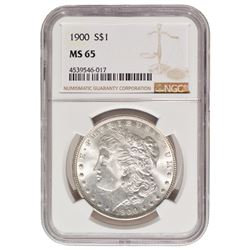 1900 $1 Morgan Silver Dollar Coin NGC MS65
