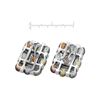 Image 2 : 14KT White Gold 11.03ctw Multi Color Sapphire and Diamond Earrings