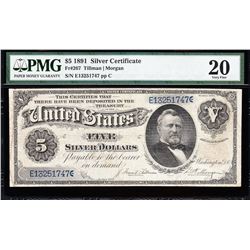 1891 $5 Silver Certificate PMG 20