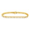 Image 1 : 14KT Yellow Gold 10.00ctw Diamond Tennis Bracelet