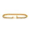 Image 2 : 14KT Yellow Gold 10.00ctw Diamond Tennis Bracelet