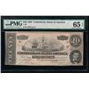 Image 1 : 1864 $20 Confederate States of America Note PCGS 65EPQ