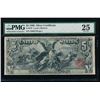 Image 1 : 1896 $5 Silver Certificate PMG 25