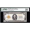 Image 1 : 1928 $100 Gold Certificate PMG 35