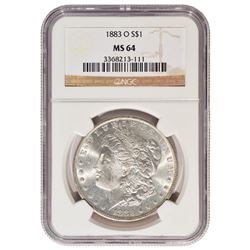 1883-O $1 Morgan Silver Dollar Coin NGC MS64