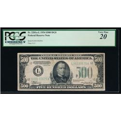 1934 $500 San Francisco Federal Reserve Note PCGS 20