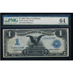 1899 $1 Black Eagle Silver Certificate PMG 64