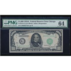 1934A $1000 Chicago Federal Reserve Note PMG 64