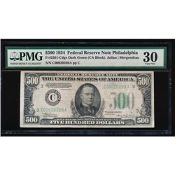 1934A $500 Philadelphia Federal Reserve Note PMG 30