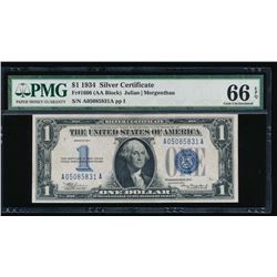 1934 $1 Silver Certificate PMG 66EPQ