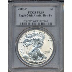 2006-P $1 American Silver Eagle Coin PCGS PR69