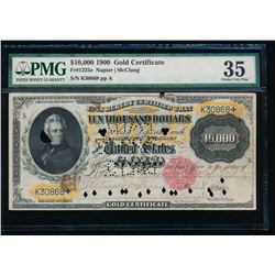 1900 $10,000 Gold Certificate PMG 35